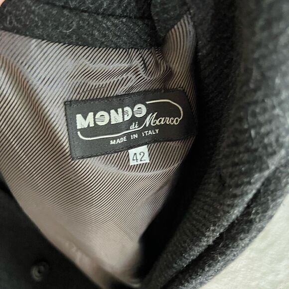 Mondo Di Marco Gray Wool Long Jacket, Men Sz 42 - Picture 3 of 4
